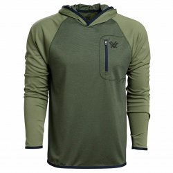 Vortex Men's Weekend Rucker Hooded Long Sleeve Rifle Green, Skadad produkt