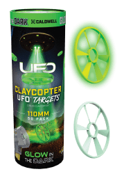 Caldwell Claycopter duvor UFO Glow 110 mm 50 pack