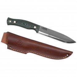 Casström No.14 SFK kniv i grön micarta, slida i läder