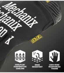 Mechanix Original svart med vit text,, stl. XL/10