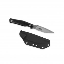 Casström Swedish Field Dresser kniv/buköppnare i svart micarta, slida i Kydex