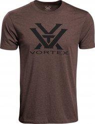 Vortex Men's Core Logo Short Sleeve T-Shirt Brown Heather