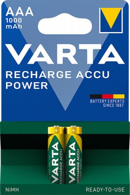 Varta Laddbart Power AAA1000 2-pack