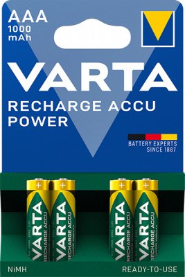 Varta Laddbart Power AAA1000 4-pack