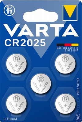 Varta Lithium knappcell CR2025 5-pack