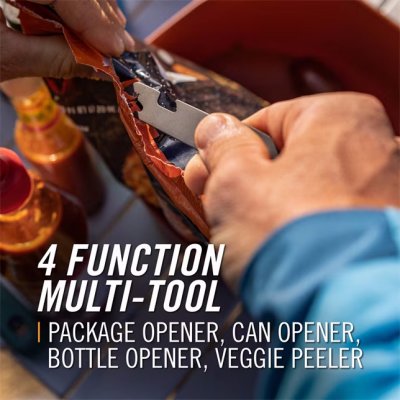 Gerber Compleat campingbestick sked/kniv,gaffel, sked, konservöppnare (Orange)