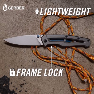 Gerber Paralite silver/blå fällkniv