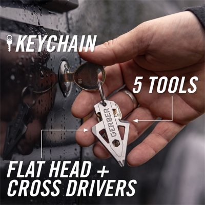 Gerber Broadhead Multiverktyg med nyckelring silver