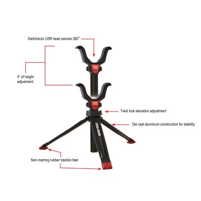 Bog Rapid Rest skjutstöd tri-pod kompakt svart 18-28 cm