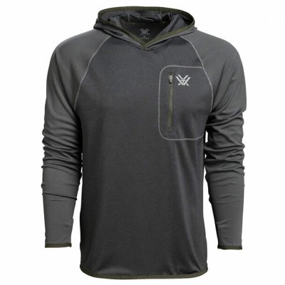 Vortex Men's Weekend Rucker Hooded Long Sleeve Charcoal XXXL