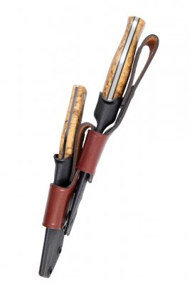 Casström Hunters combo kniv set med No. 10 & Swedish Field Dresser i stabiliserad masurbjörk