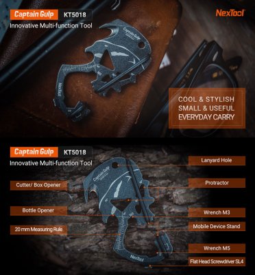 Nextool Utgått !!!!!!!!Captain Gulp multitool
