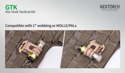 Nextorch taktiskt kit för GLO-TOOB ljusstav, svart *