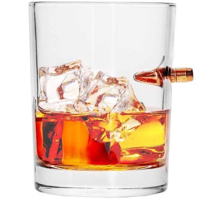 Whiskyglas glas whiskey 308win handgjorda