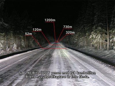 Lightforce Blitz Extraljus 240mm HID 12V 70W 5000°K*