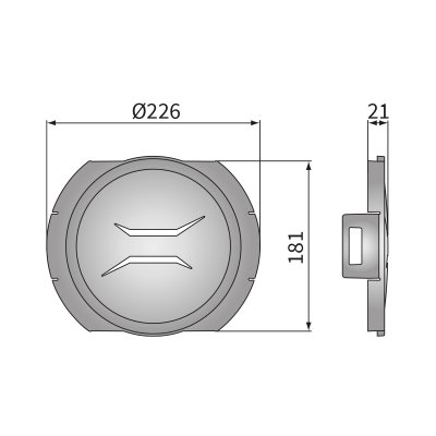 Wesem Fervor Stenskottskydd 220 mm mått storlek