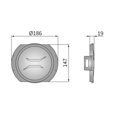 Wesem Fervor Stenskottskydd 180 mm mått