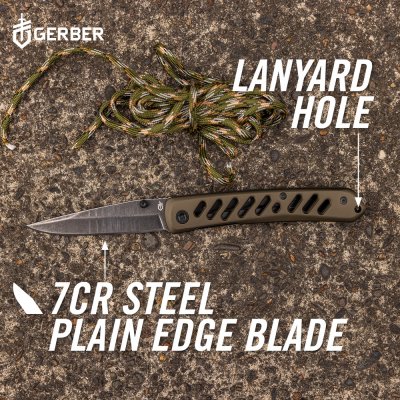 Gerber Affirm Fällkniv med clip grön