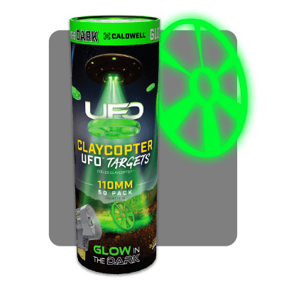 Caldwell Claycopter duvor UFO Glow 110 mm 50 pack