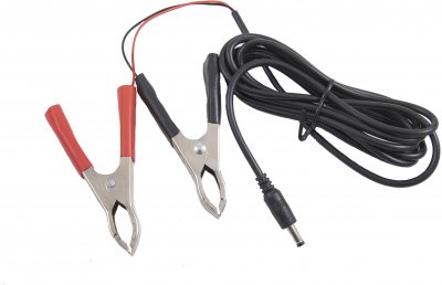 UOVision rak strömkabel, 12V & 6V med stora batteriklämmor