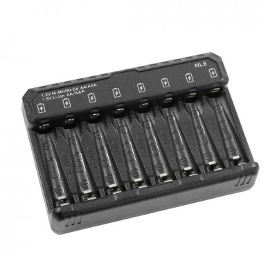 Tipsun Lithium-ion Laddare, 8 slots