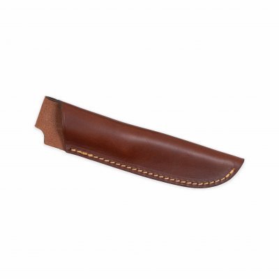 Casström slida i läder till Woodsman, cognacbrun