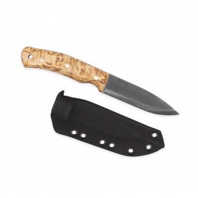 Casström No.10 SFK kniv i masurbjörk & verktygsstål, slida i Kydex