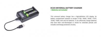 Nextorch batteriladdare för bl.a 18650,21700 mfl