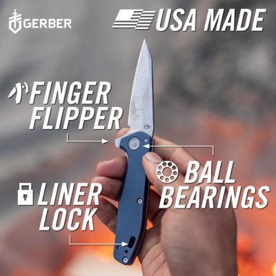 Gerber Fastball Magnacut Fällkninv med clip blå