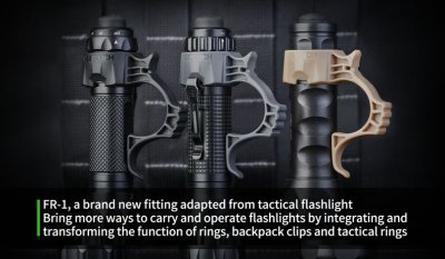 Nextorch Taktisk ring för ficklampa Ø 23,2-25,5 mm, passar TA30