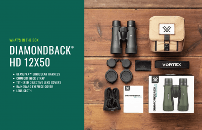 Vortex Diamondback HD 12x50 Inkl Glasspak binocase