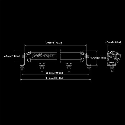 Lightforce Viper Ledramp 6" enkelrad