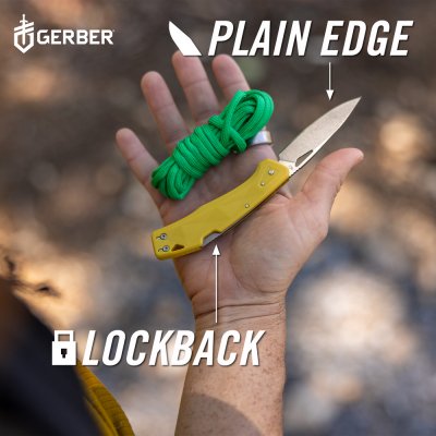Gerber LST Fällkniv med clip gul