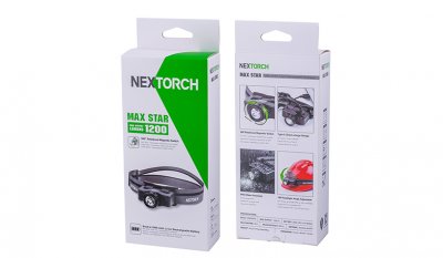 Nextorch Maxstar pannlampa 1200 lm inbyggt uppladdningsbart batteri