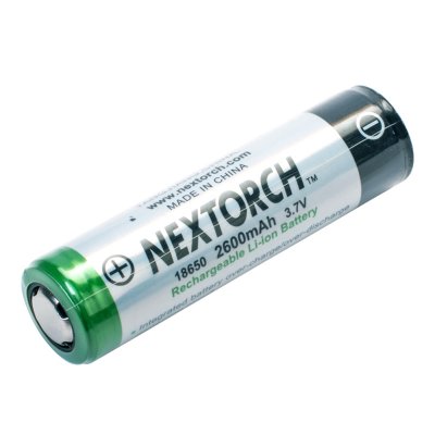 Nextorch uppladdningsbart batteri 18650, 2600 mah