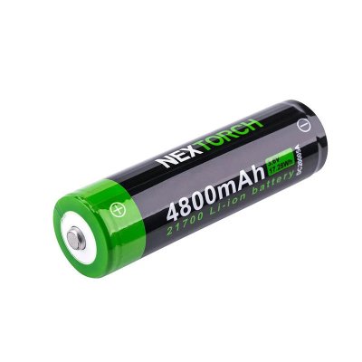 Nextorch laddningsbart batteri 21700, 4800 mAh, inbyggd laddport Typ-C
