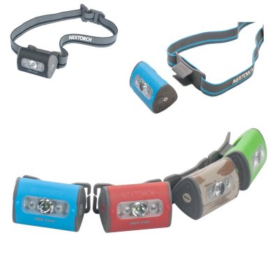 Nextorch Trek Star pannlampa, orange, 220 lm vit/röd led