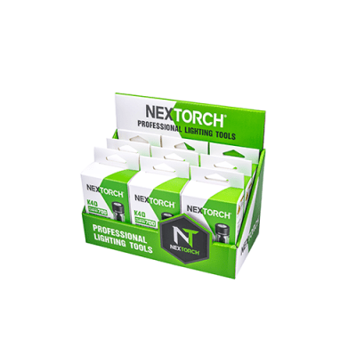 Nextorch K40 Nyckelringslampa 700lm Vit/Röd/Blå/UV Laddbar (9st i display)