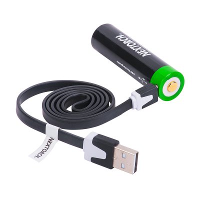 laddningsbart batteri laddkabel USB-laddport 18650