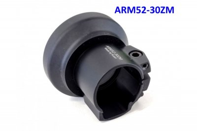 Rusan Q-R adapter för M52x0,75. Passar sikten med zeisskena med 30mm obj diameter