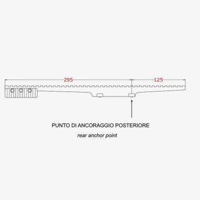 Contessa Snabbfäste Blaser med picatinnyskena XXL 420mm