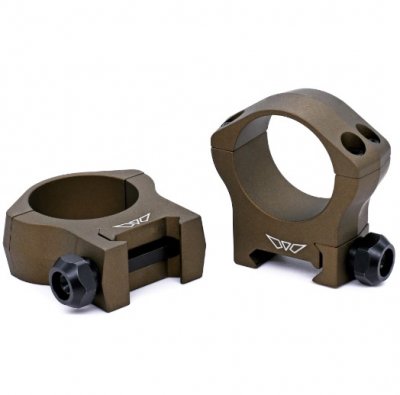 Warne Mountain Tech bronsfärgade aluminiumringar för Weaver 30mm medium höjd 10,2mm *