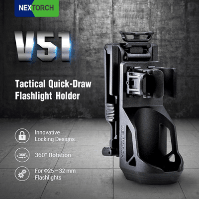 Nextorch V51 Ficklampshölster 360 grad rotation 130x54x76mm