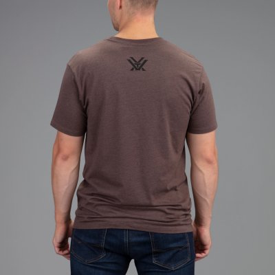 Vortex Men's Core Logo Short Sleeve T-Shirt Brown Heather|