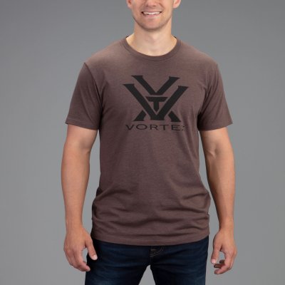 Vortex Men's Core Logo Short Sleeve T-Shirt Brown Heather|