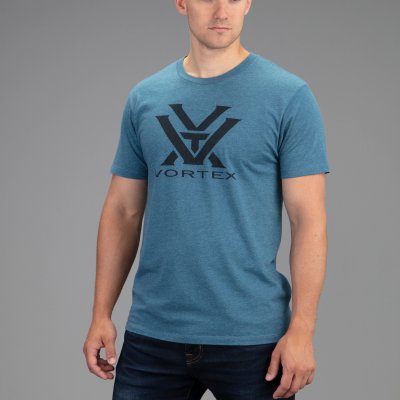 Vortex Men's Core Logo Short Sleeve T-Shirt Steel Blue Heather