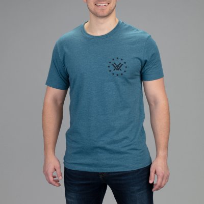 Vortex Men's Salute Short Sleeve T-Shirt Steel Blue Heather|