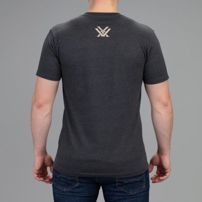 Vortex Men's Full Tine Short Sleeve T-Shirt Charcoal Heather